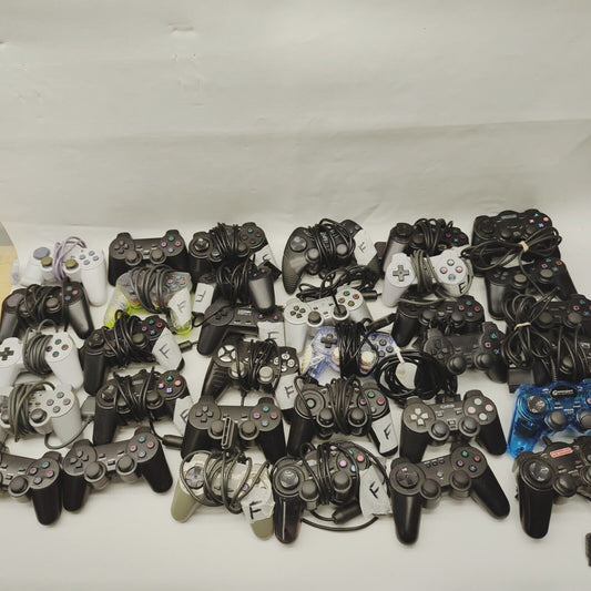 Faulty third party 43x Playstation 2 ps2 Controllers Black Silver Job lot