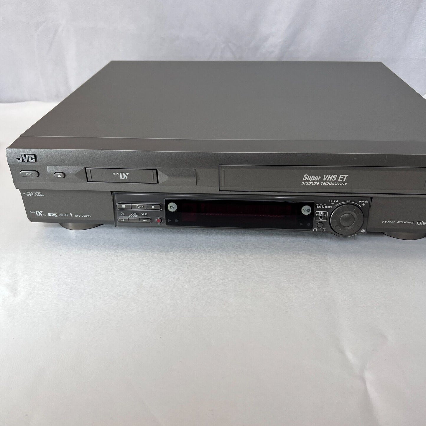 JVC SR-VS30EK Super VHS Mini DV VCR Combo Player Silver w/ Remote NTSC/PAL Copy