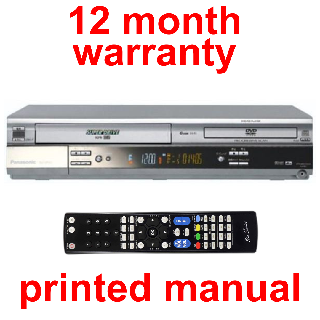 Panasonic NV-VP30EB-S Super Drive Dual VHS DVD VCR VIDEO Combo Recorder + Remote