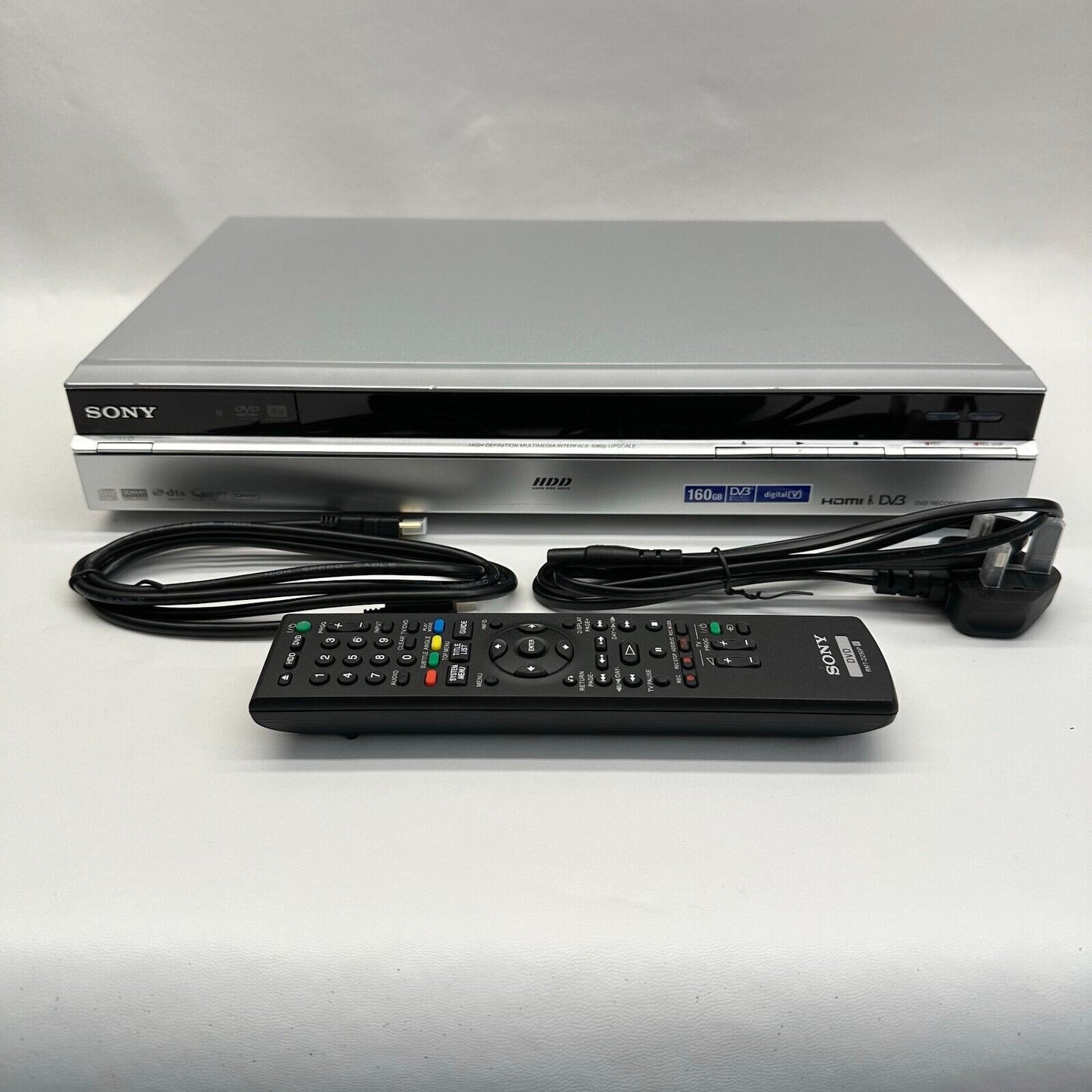 Sony Silver RDR-HXD890 DVD HDD Player Recorder, 160GB Freeview PVR Remote HDMI