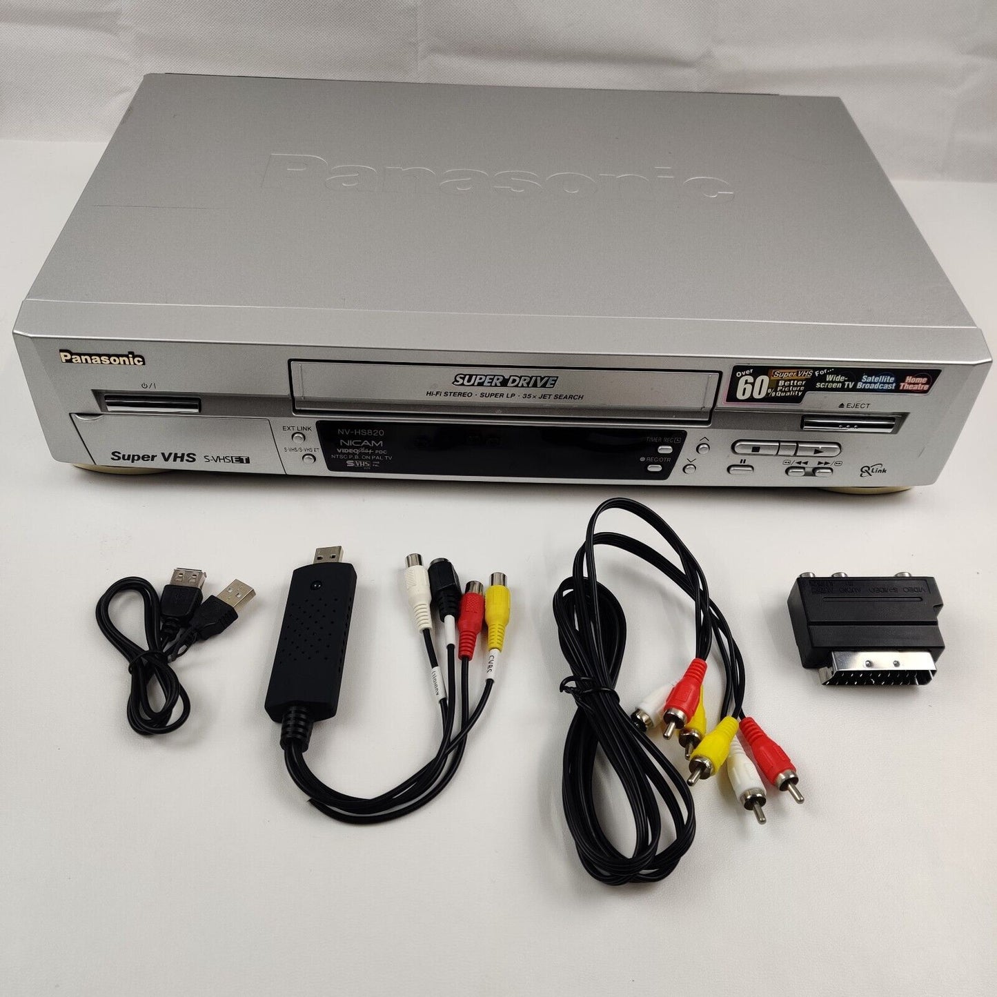 SUPER VHS Video Player / Recorder Kit Copy S VHS Tape To DVD, PC + VCR PLAYER