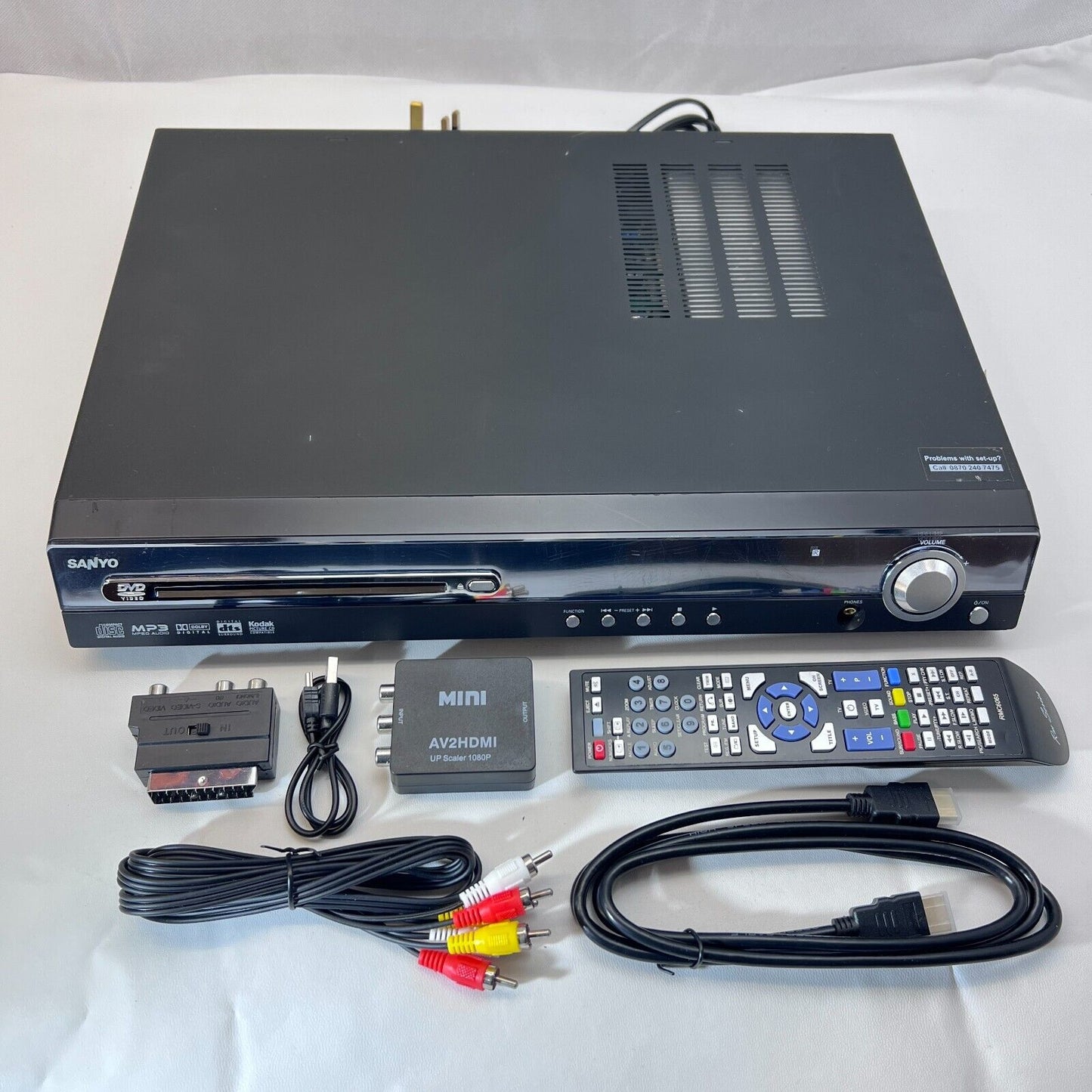 SANYO JCX-TS780 Black Home Cinema Theatre System DVD Receiver With Complete Kit