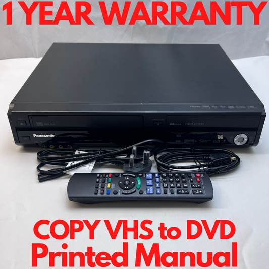 Panasonic DMR-EX99V HDD DVD VHS Recorder HDMI 250GB Freeview+ VCR With Remote