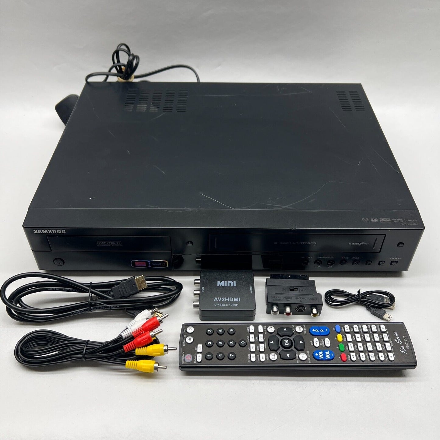 Samsung DVD-VR470M DVD VHS Player Recorder Remote Copy VHS to DVD FreeView