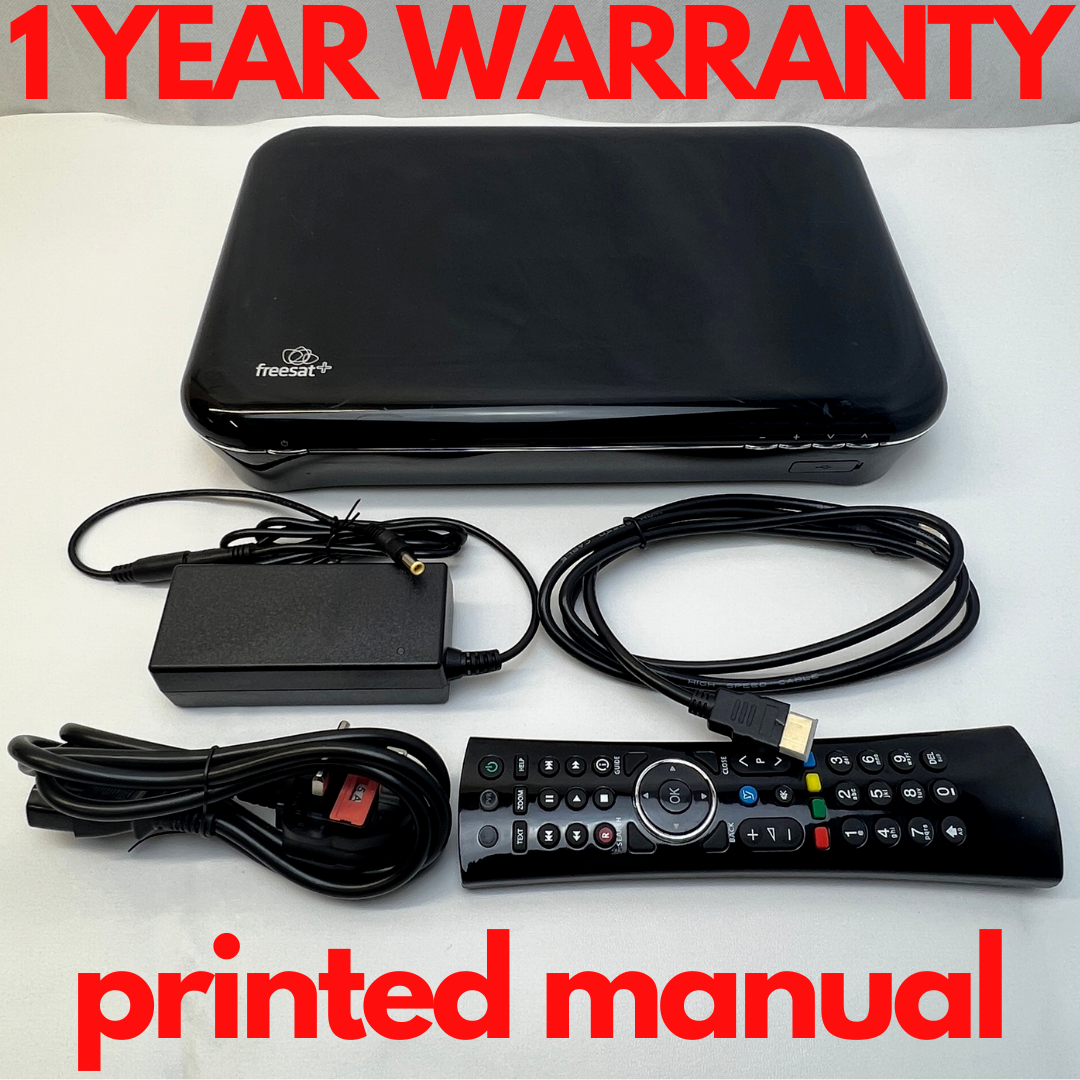 Humax HDR-1000S 500 GB Freesat with Freetime HD TV Recorder Remote Manual 1 year