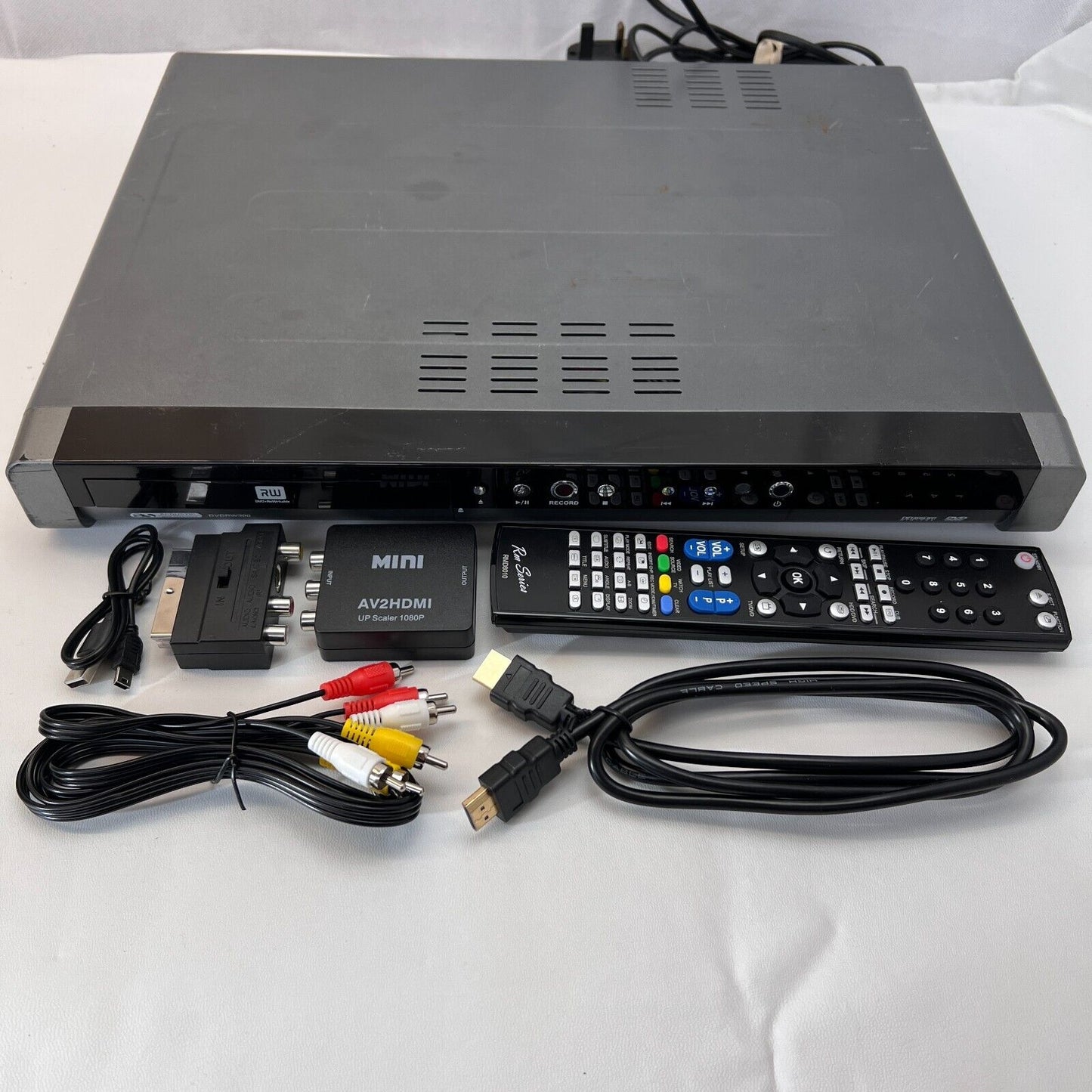 Acoustic Solutions DVDRW300 DVD Recorder w/ Remote + Cables + NTSC/PAL Converter