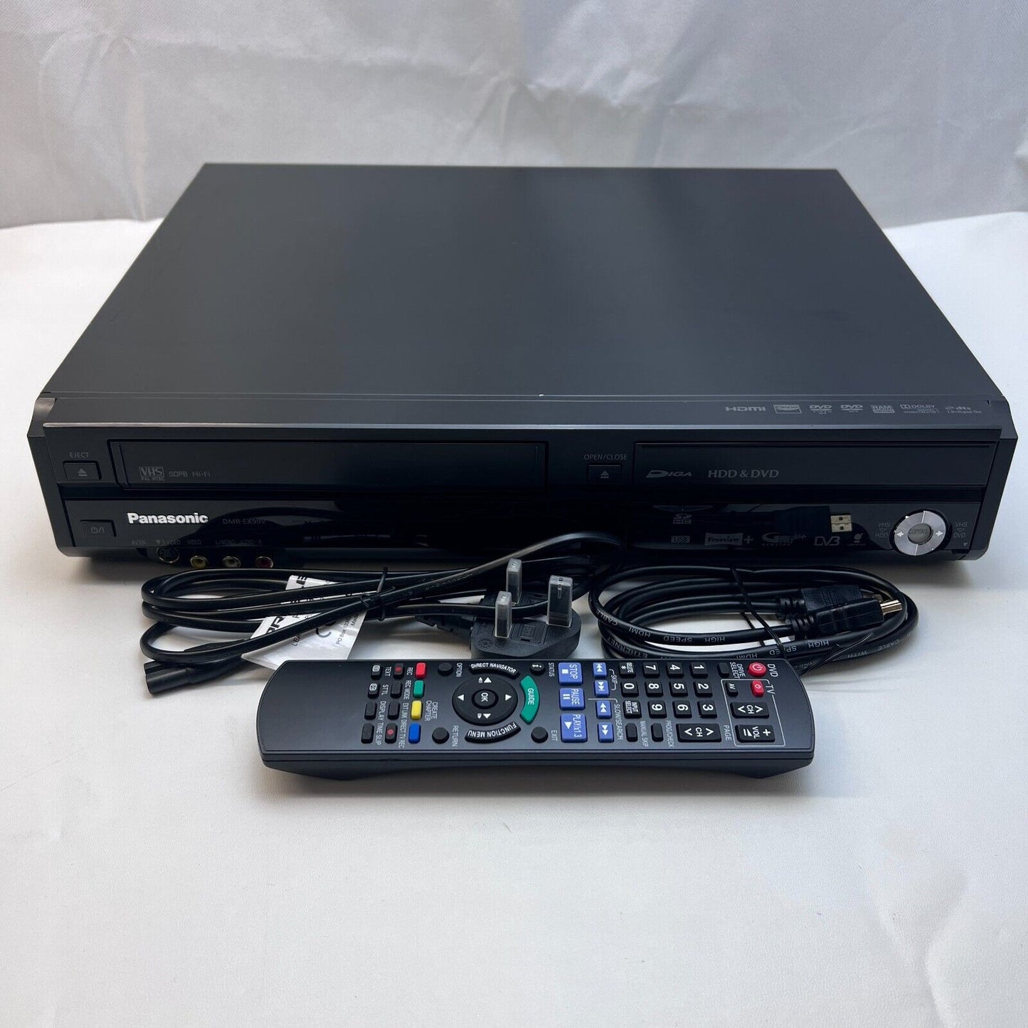 Panasonic DMR-EX99V HDD DVD VHS Recorder HDMI 250GB Freeview+ VCR With Remote