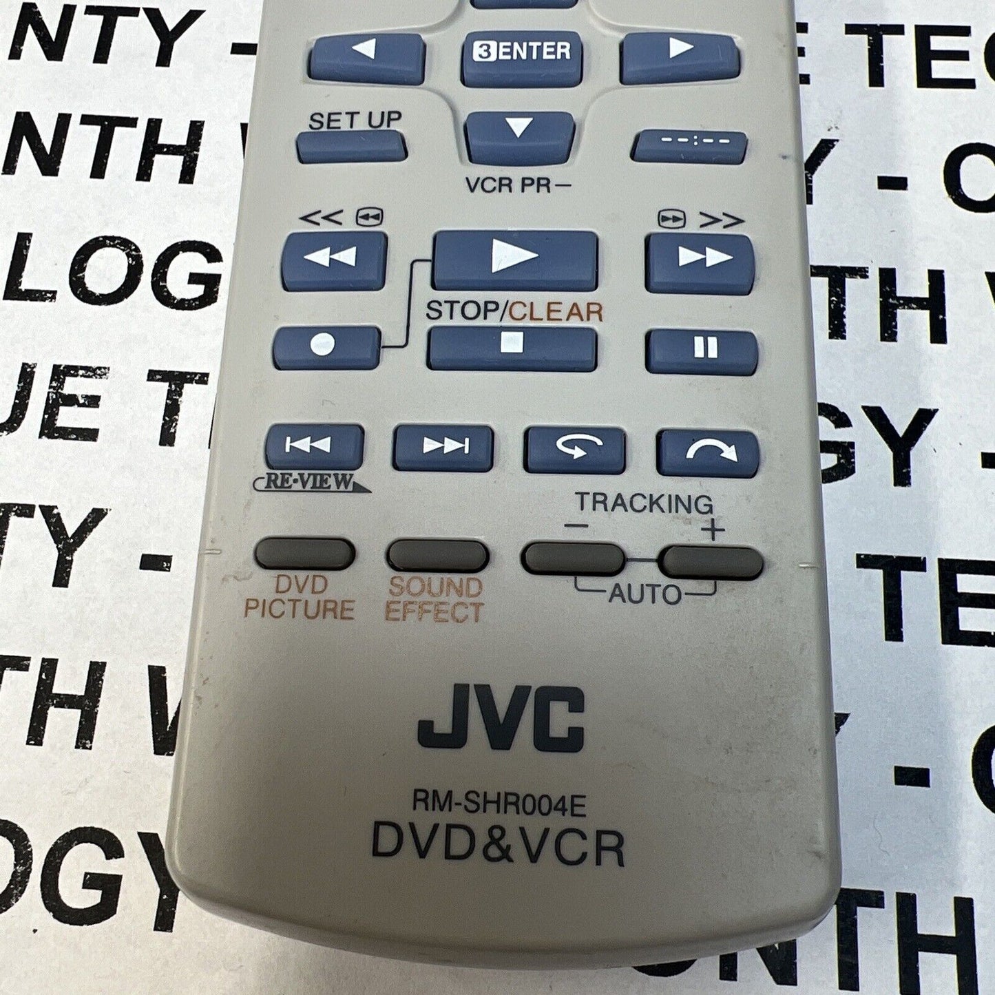 JVC RM-SHR004E DVD VCR GENUINE REMOTE HRXV48 CLEANED TESTED & WORKING