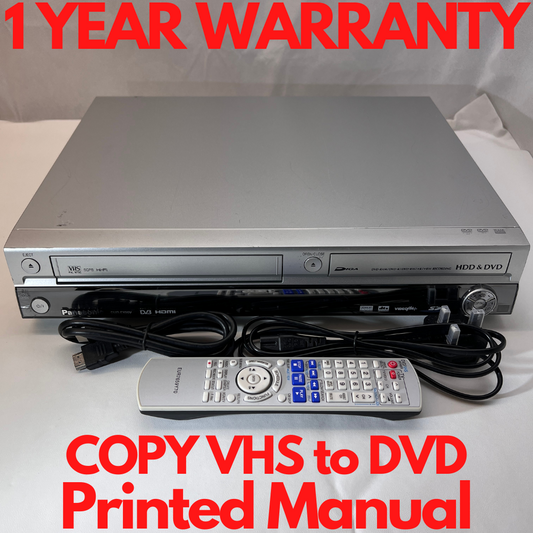 Panasonic DMR-EX95V DVD Recorder/VHS Recorder COMBI + 250GB HDD, HDMI + Manual