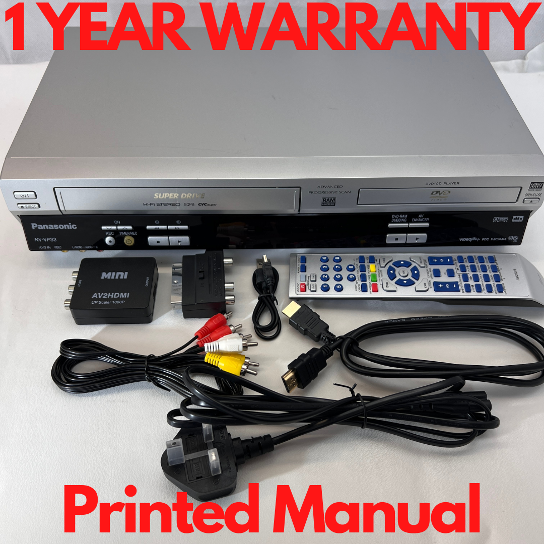 Panasonic Model: NV-VP33 VHS & DVD Recorder Player 1 Year Warranty remote