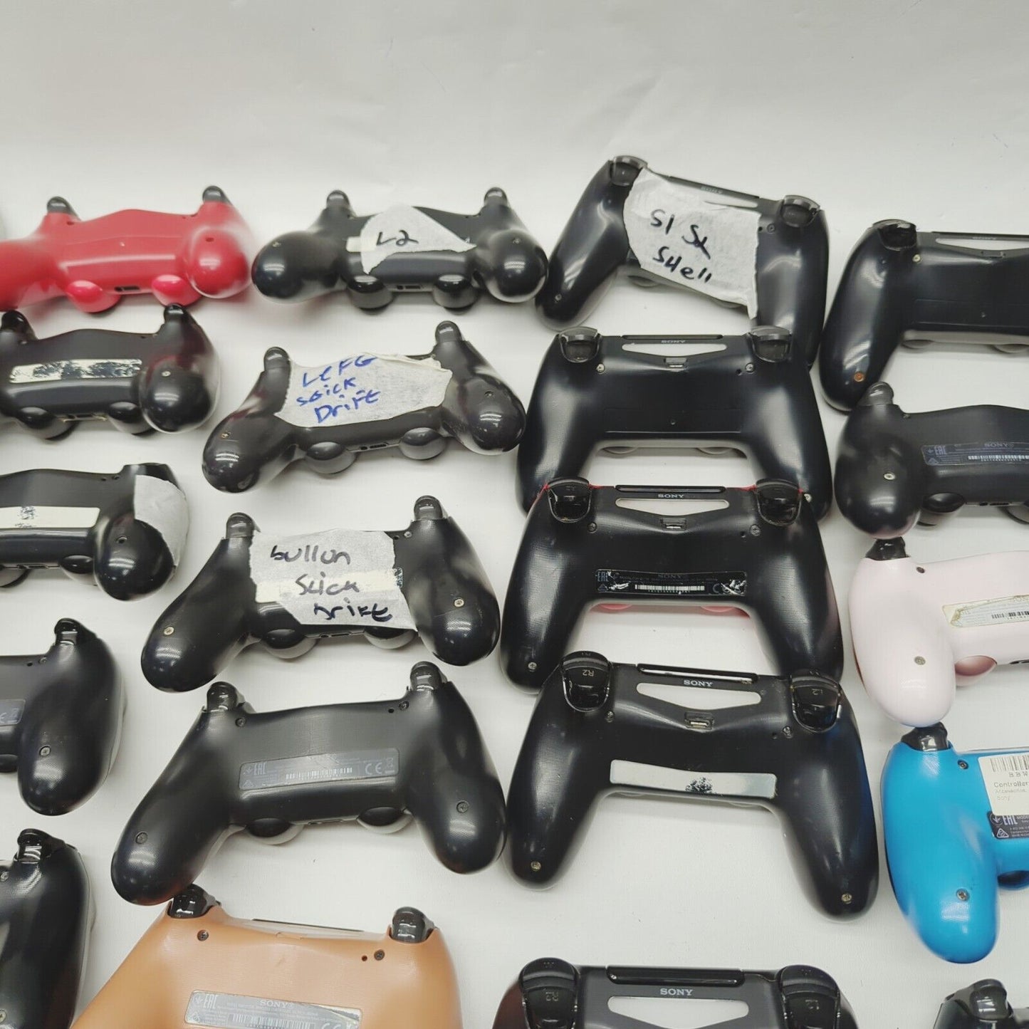 Faulty 29x Genuine PlayStation 4 PS4 controllers Bundle Joblot Black pink Blue