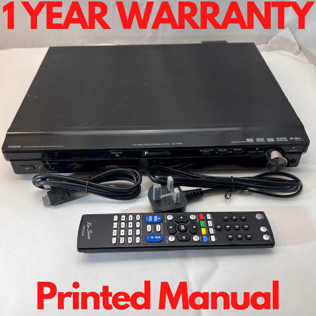 Panasonic SA-PT850 Home theater Audio 3.1 Surround DVD  Remote Warranty