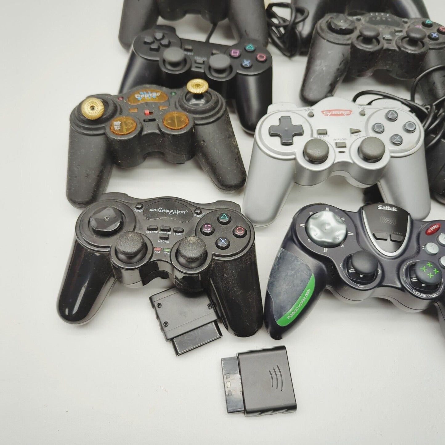 Faulty third party 43x Playstation 2 ps2 Controllers Black Silver Job lot