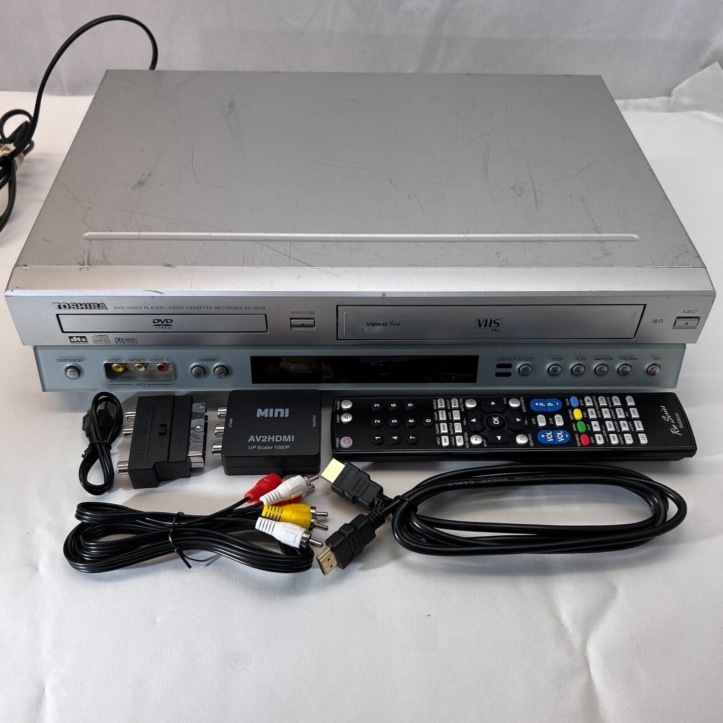 Toshiba SD 33VB DVD Video Player Video Cassette Recorder Remote Tested Working