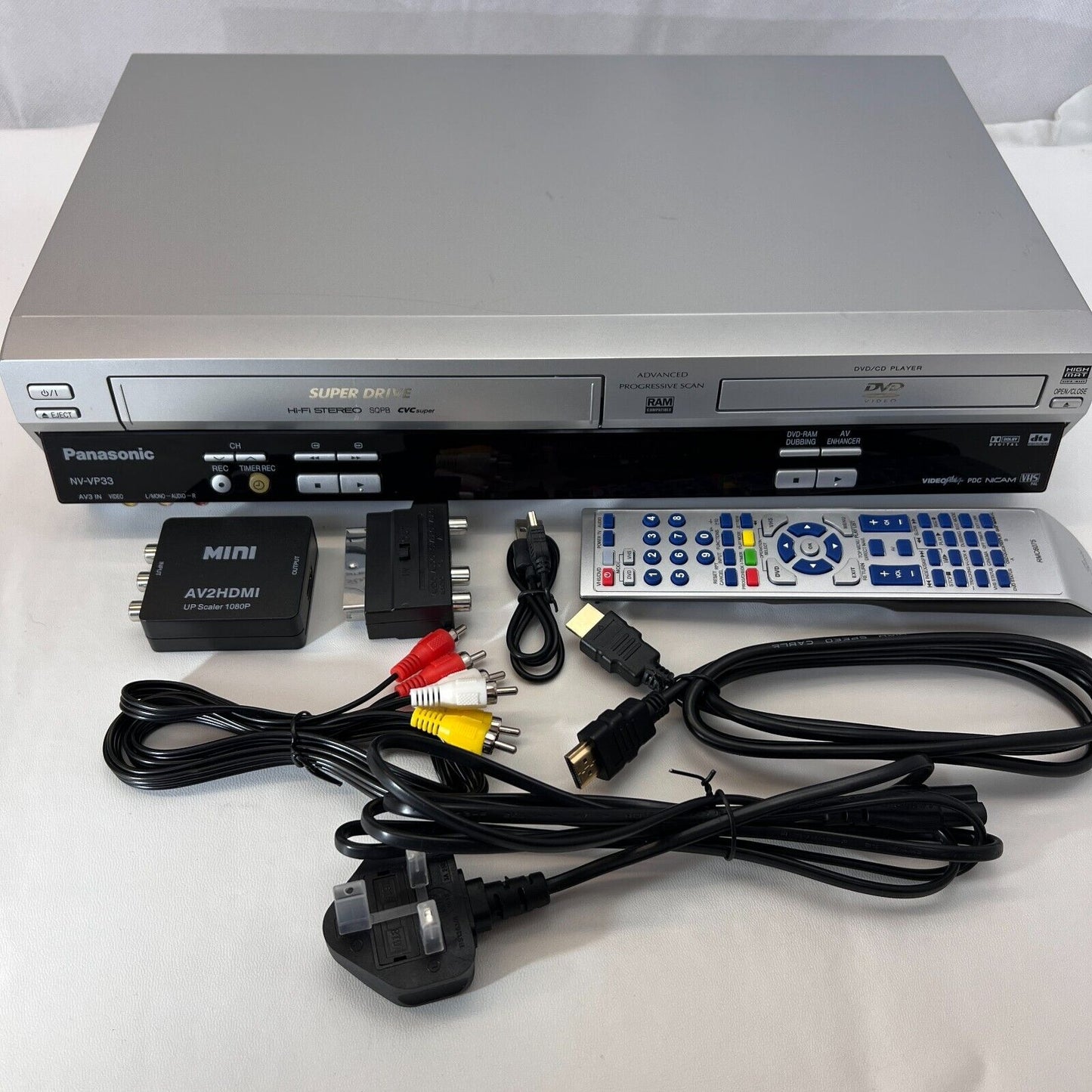 Panasonic Model: NV-VP33 VHS & DVD Recorder Player 1 Year Warranty remote