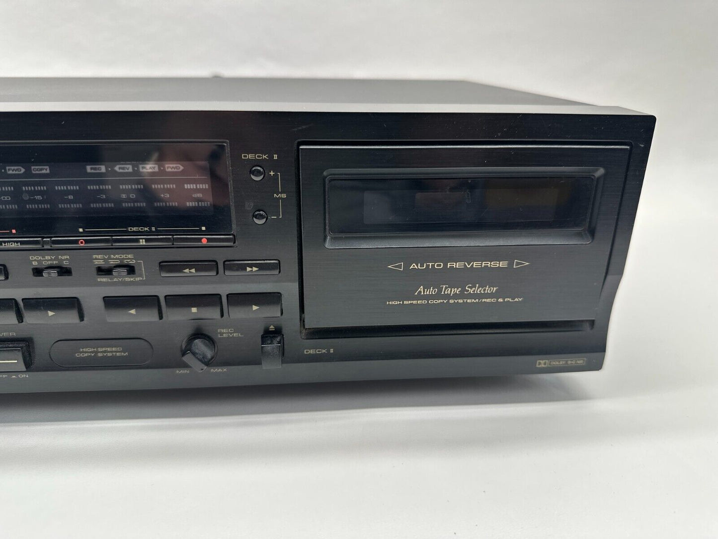 Pioneer CT-W208R Stereo Double Cassette Deck, Black