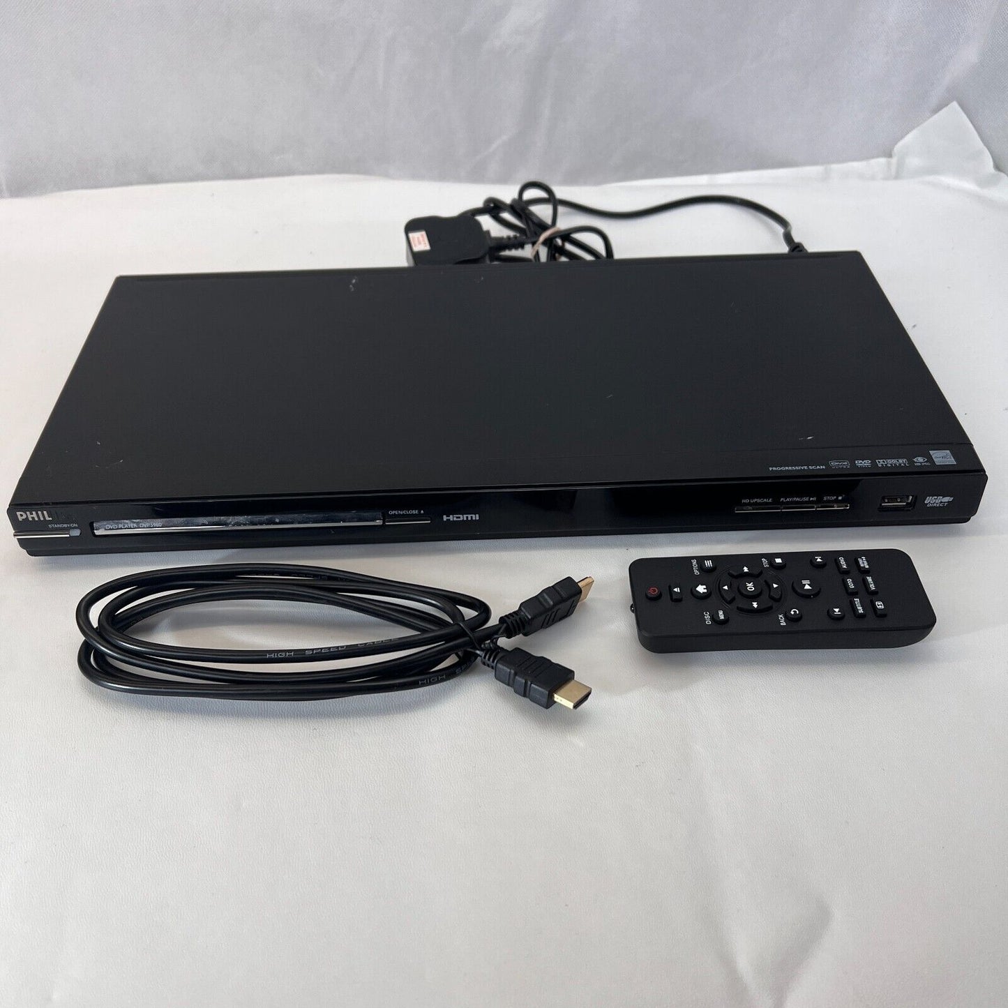 Philips DVP5980 DVD Player  HDMI Black with Remote + Cable