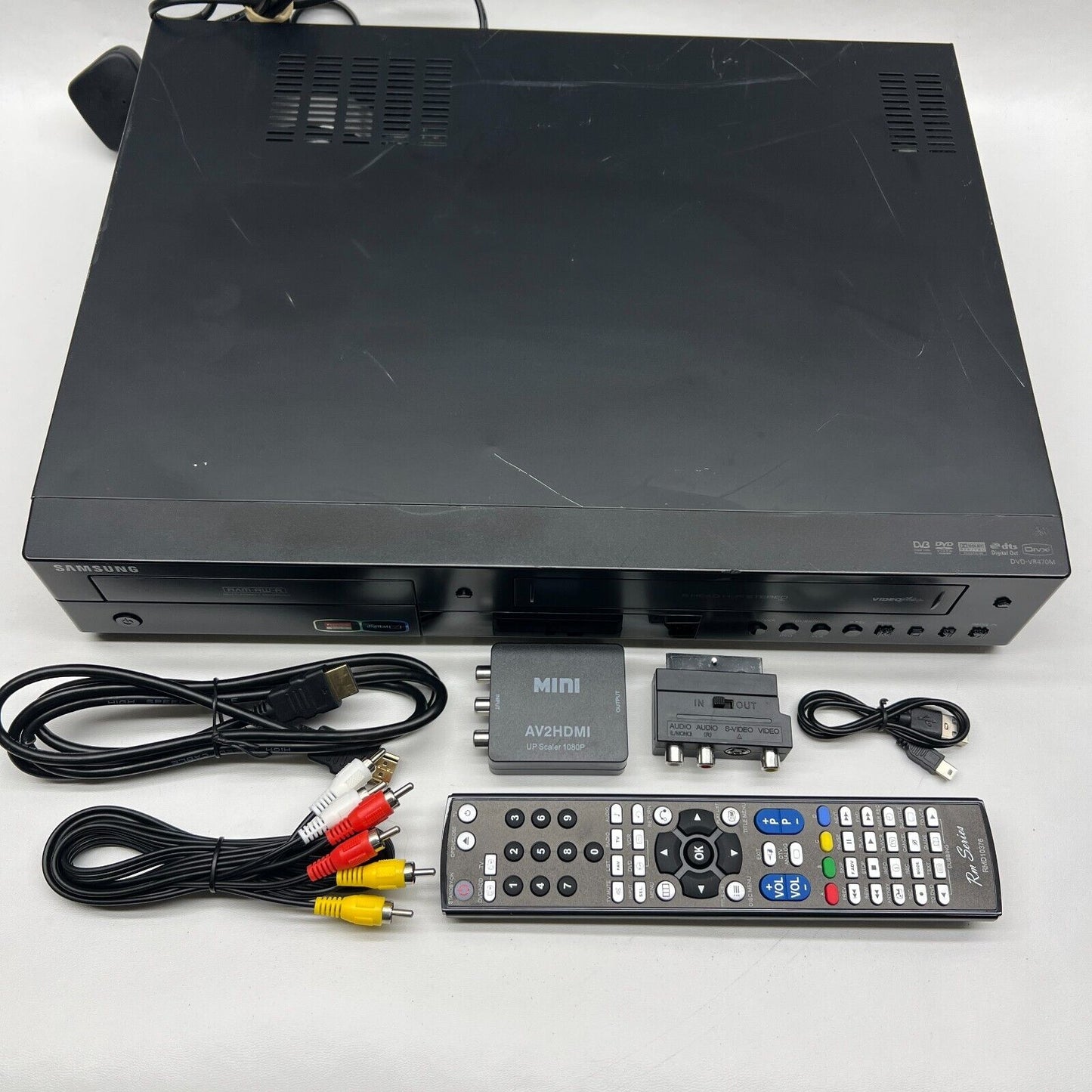 Samsung DVD-VR470M DVD VHS Player Recorder Remote Copy VHS to DVD FreeView