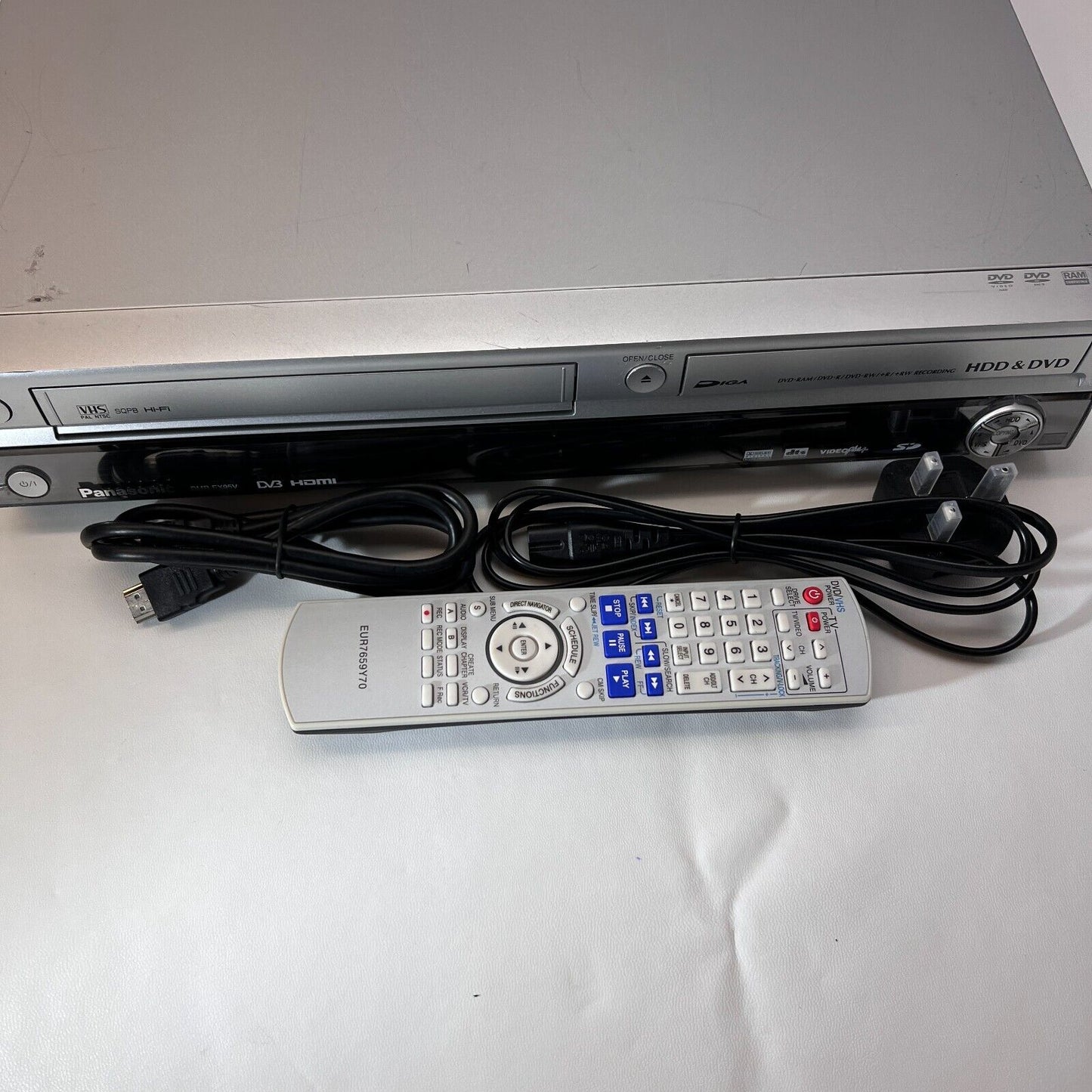 Panasonic DMR-EX95V DVD Recorder/VHS Recorder COMBI + 250GB HDD, HDMI + Manual