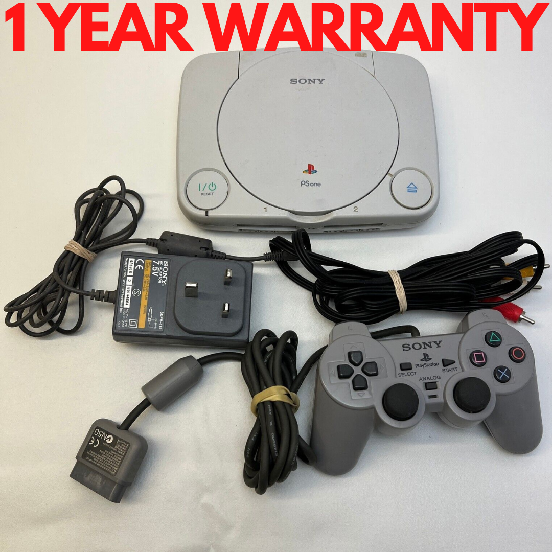 PS1 PSONE Sony Playstation 1 Slim Console - Tested & Working Controller Warranty