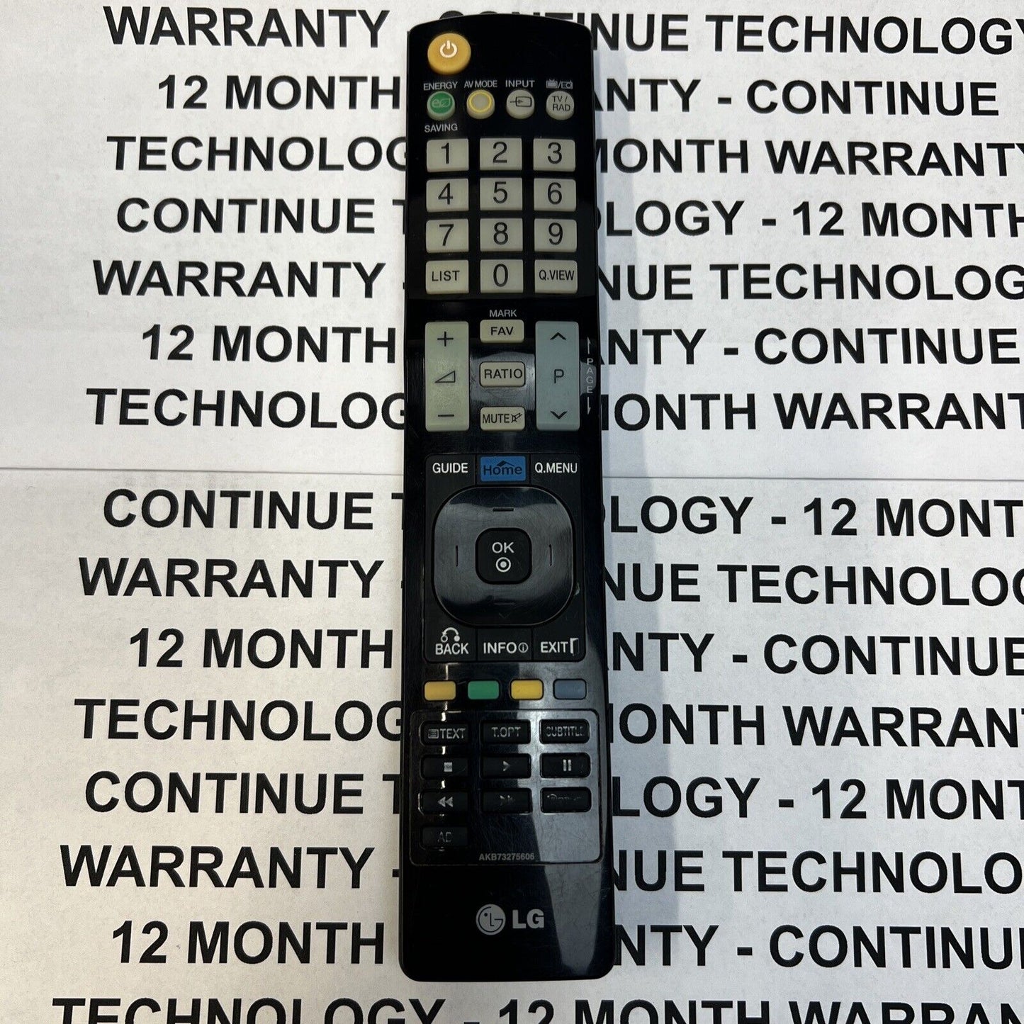 Genuine LG AKB73275606 TV Remote Control - Tested Working - Free Postage