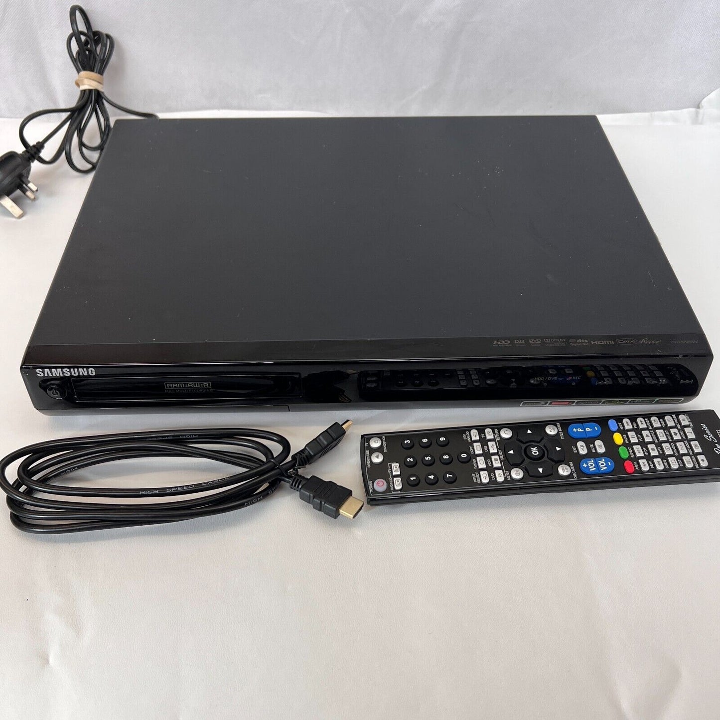 Samsung DVD-SH895M DVD Recorder 250GB Hard Drive Full HD 1080p w/ Remote + Cable