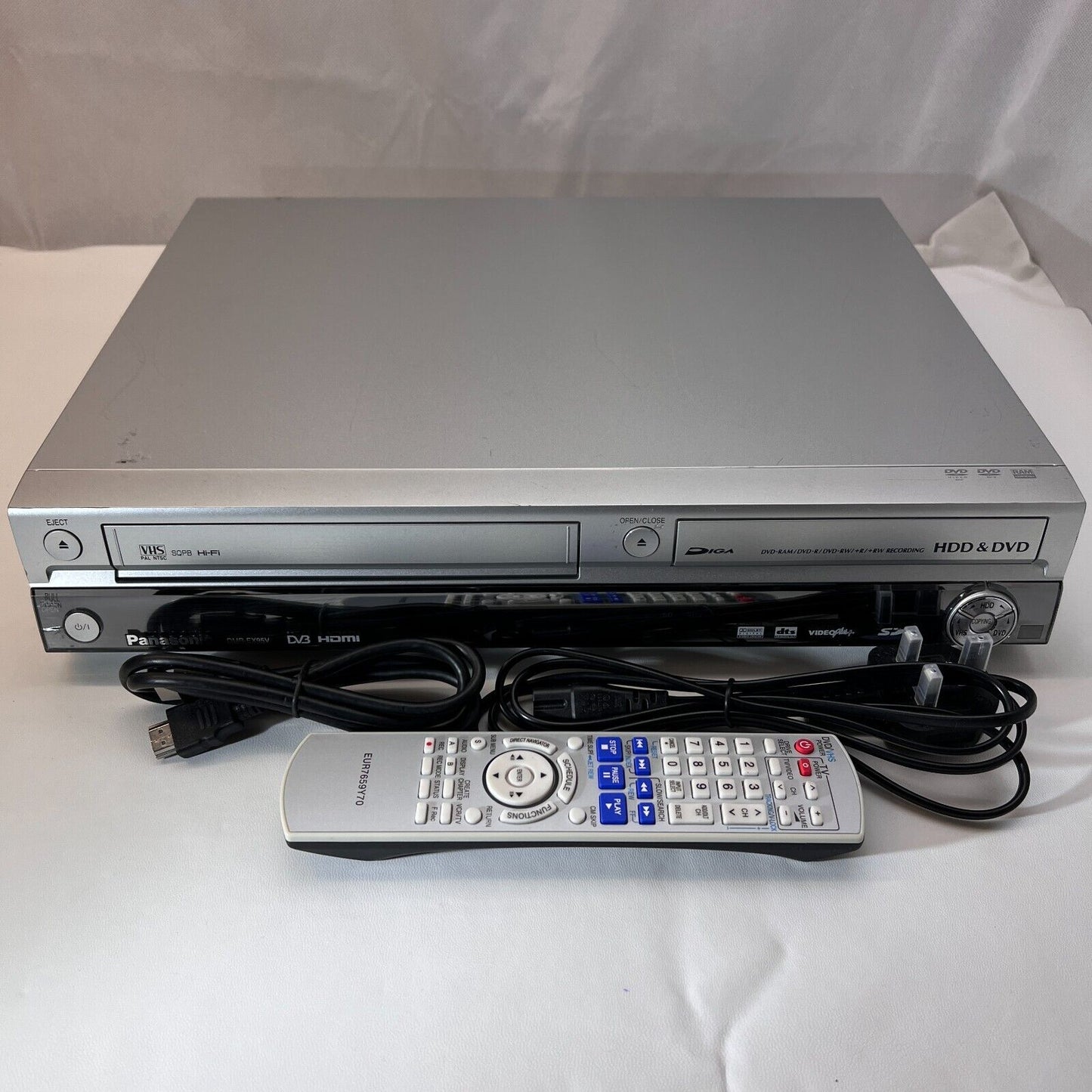 Panasonic DMR-EX95V DVD Recorder/VHS Recorder COMBI + 250GB HDD, HDMI + Manual