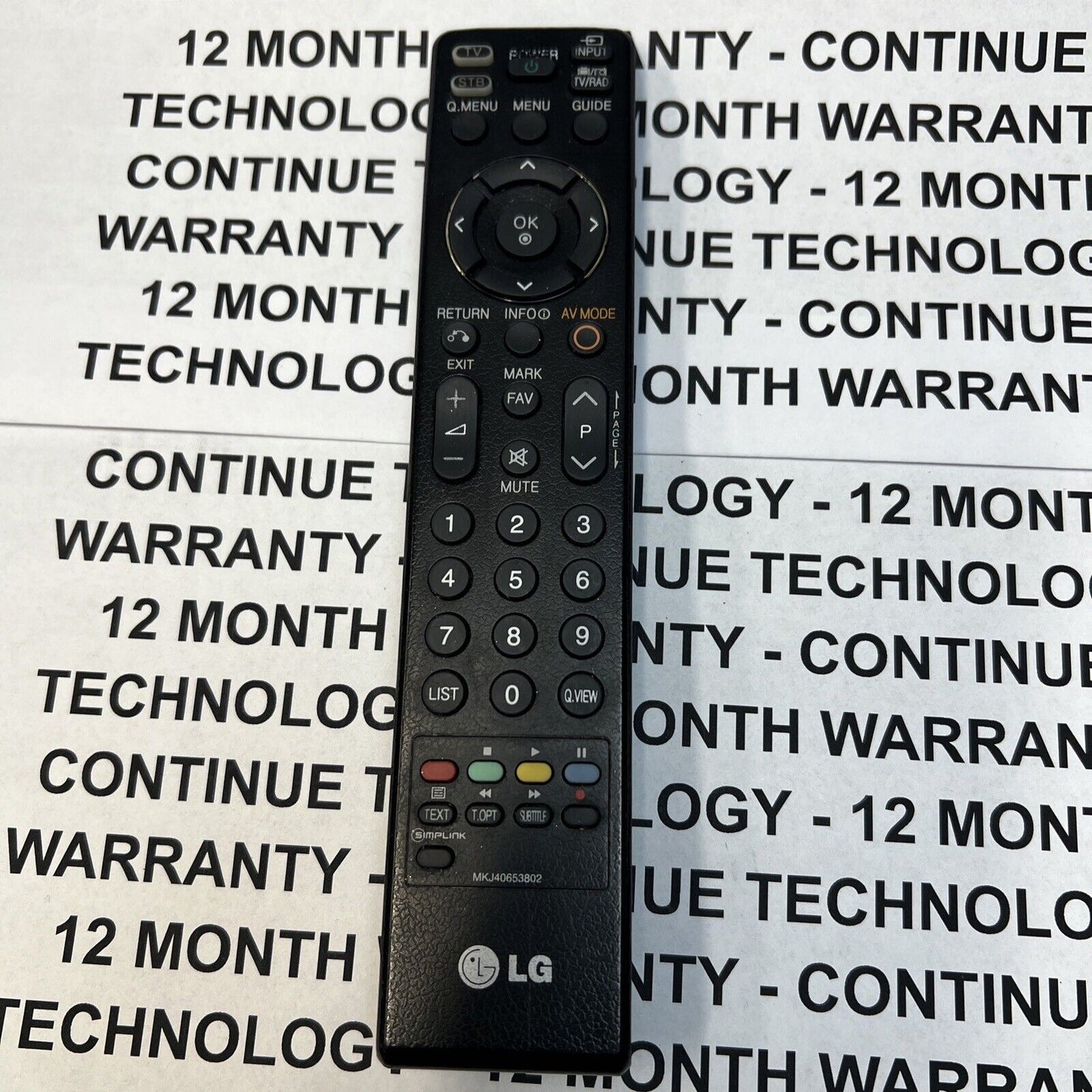 LG TV REMOTE MKJ40653802 32LG5010 32LG5700 32LG7000 42LG3000 42LG5010 42LG7000