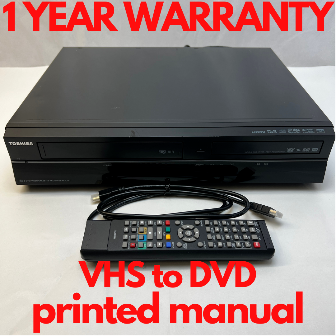 Toshiba RDXV60 3-in-1 DVD, HDD and VHS Recorder convert VHS to DVD