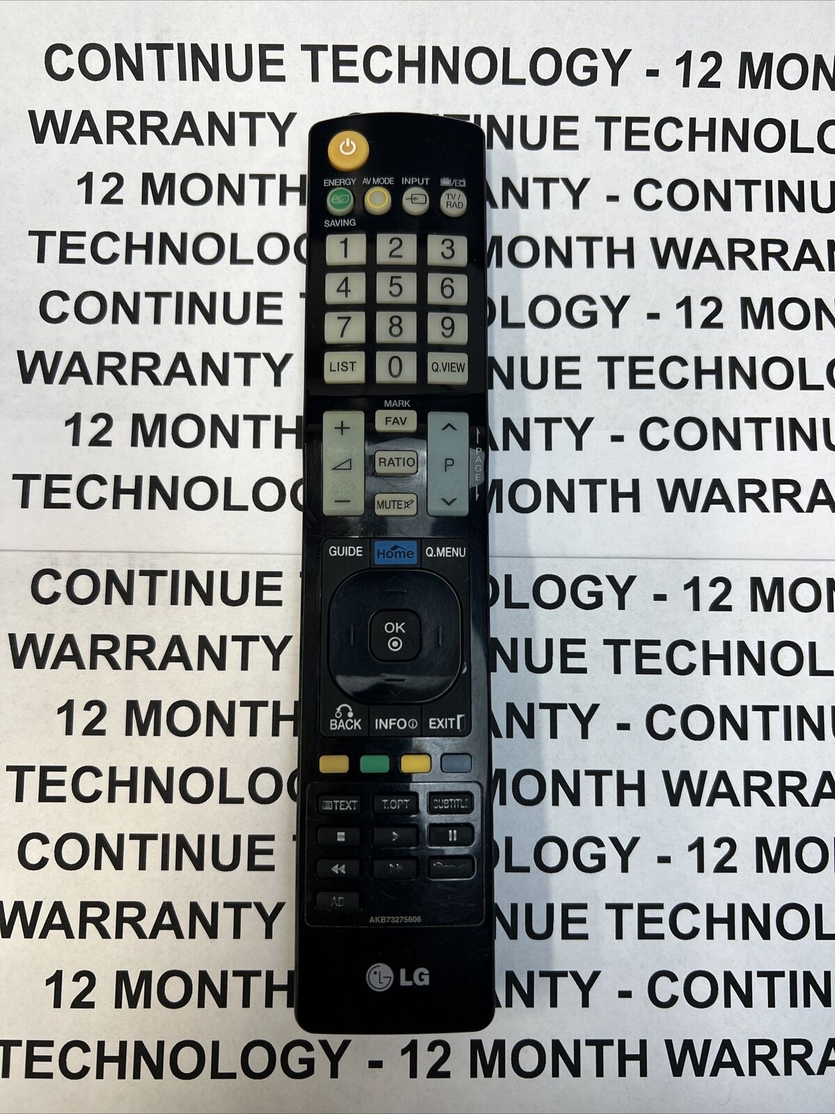 Genuine LG AKB73275606 TV Remote Control - Tested Working - Free Postage