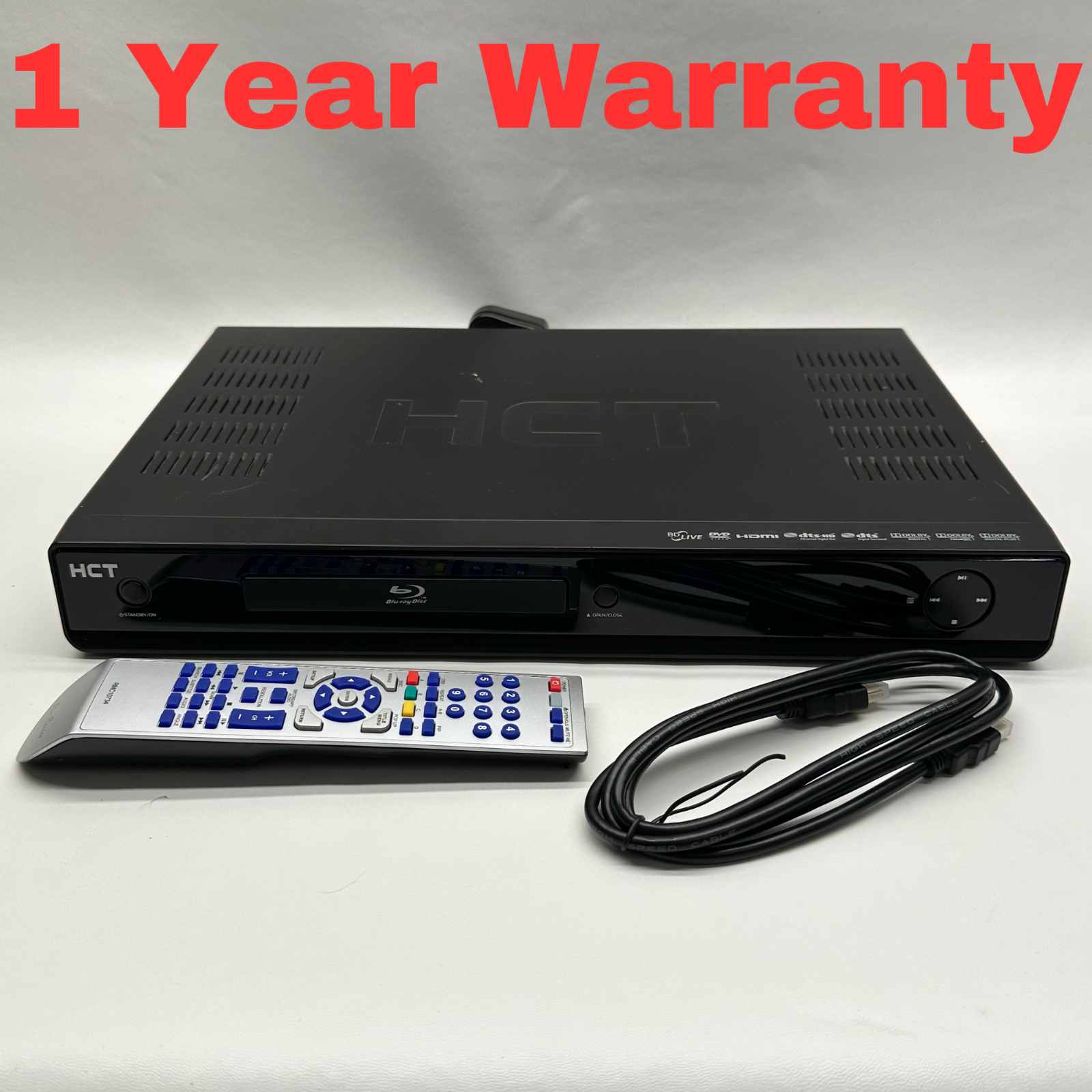 HCT HHT-501BR Blue Ray DVD Player Dolby Digital HDMI Java with Remote ...