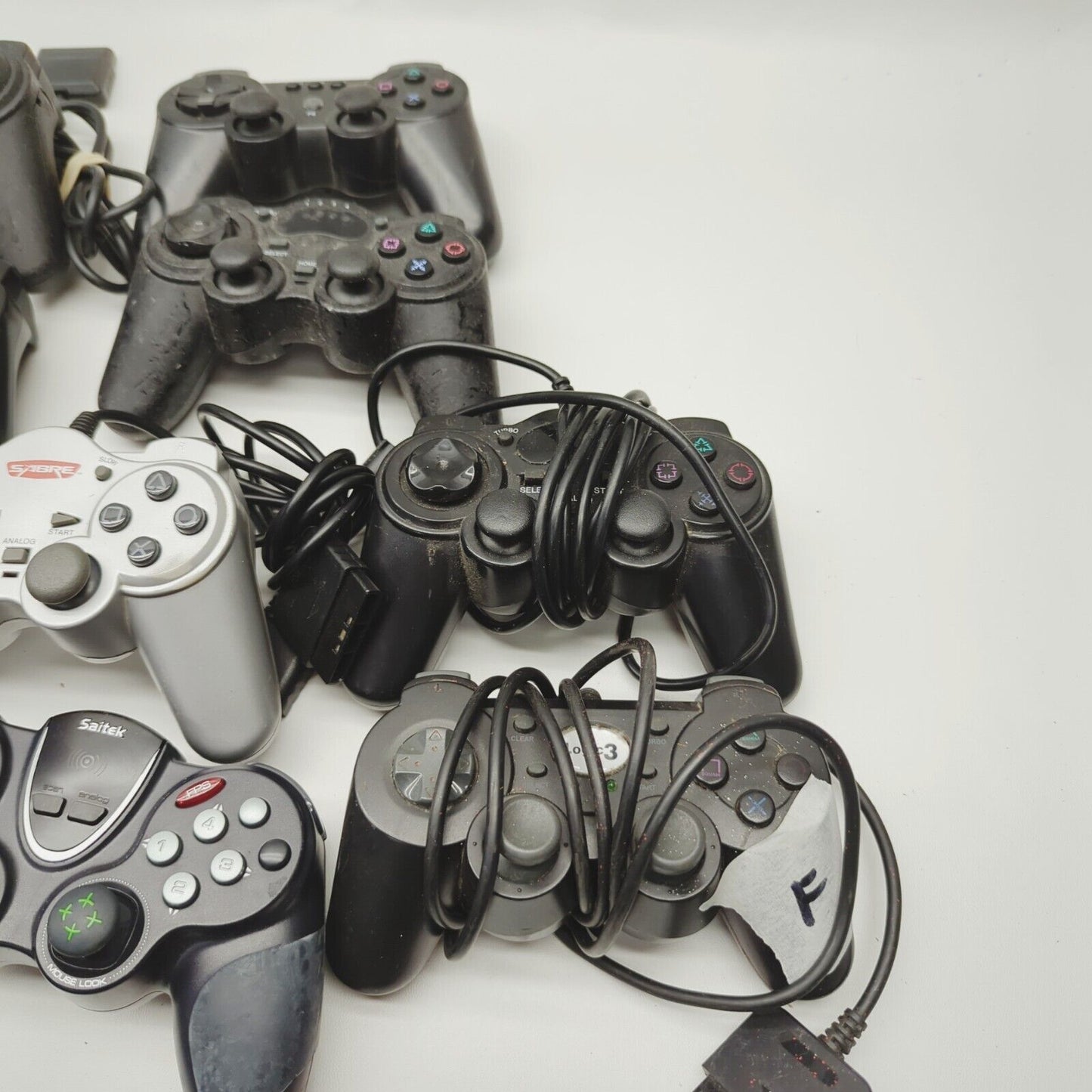 Faulty third party 43x Playstation 2 ps2 Controllers Black Silver Job lot