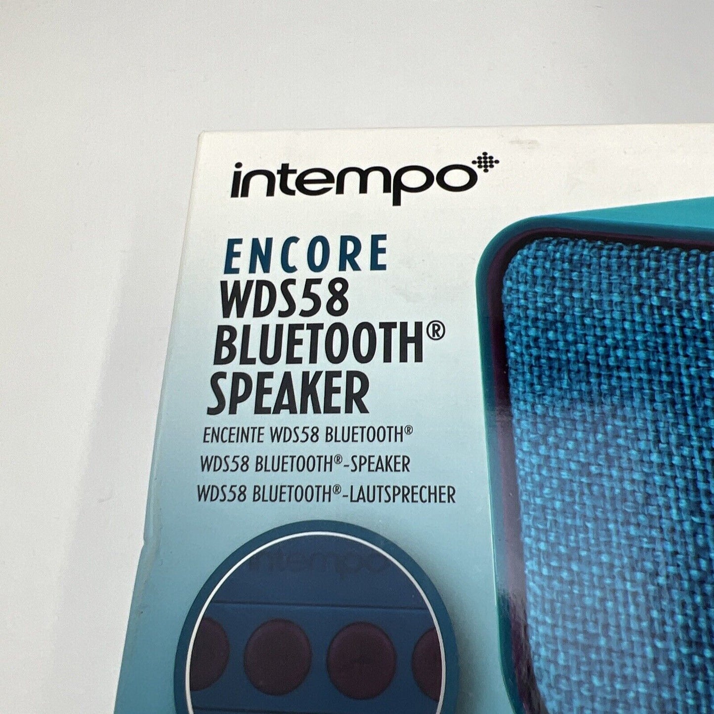 Bluetooth Portable Battery speaker new Intempo Encore 6W Blue Fabric WDS58