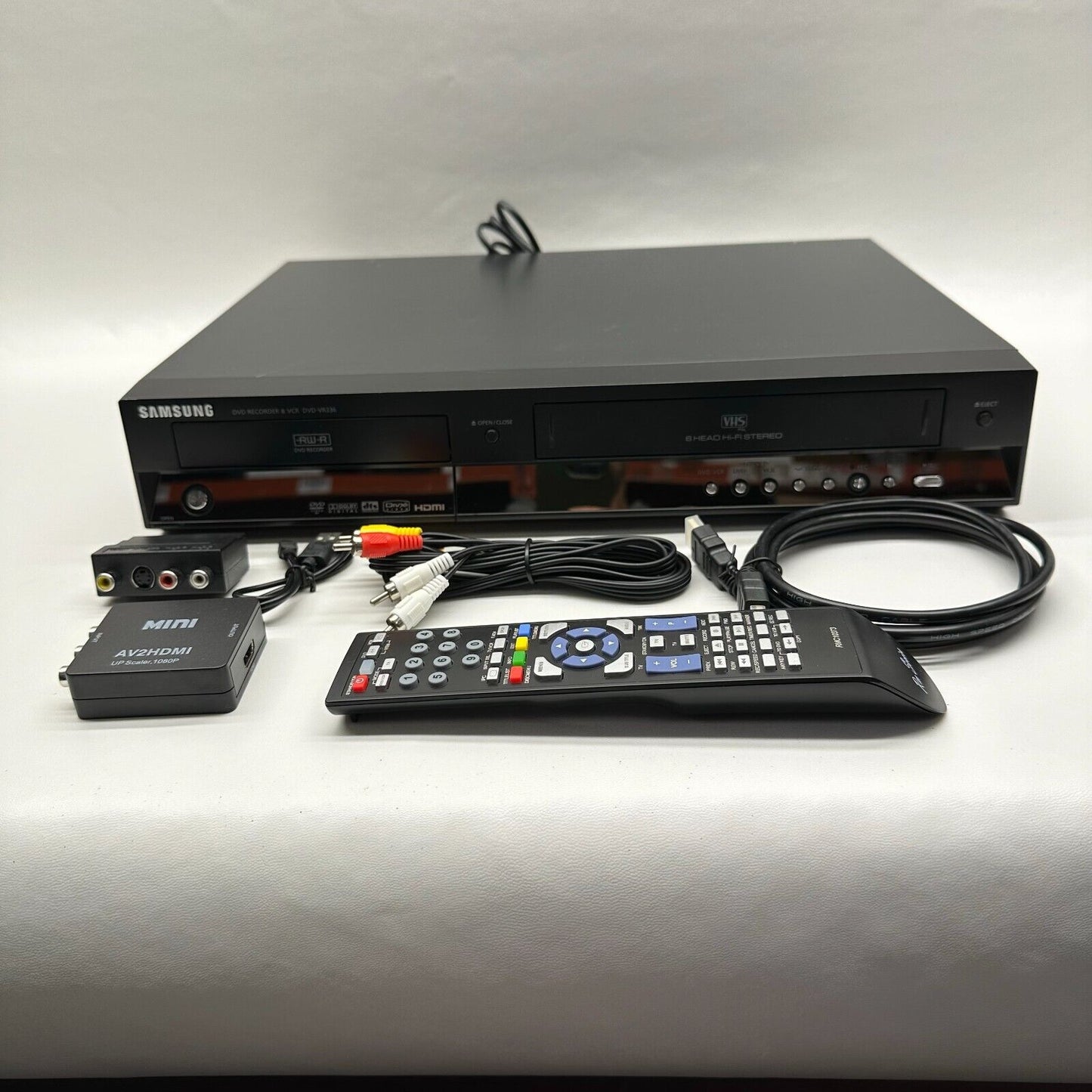 Samsung DVD-VR336 DVD VHS Recorder Copy VHS to DVD dubbing Remote HDMI Warranty