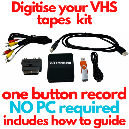 Video Capture Device Kit One Button Copy VHS Hi8 Camcorder DVD Game Console MP4