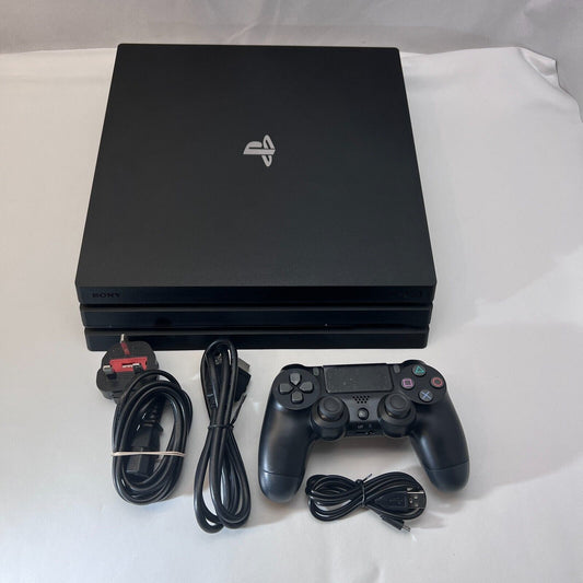 Sony PlayStation 4 PS4 Pro 1TB 1000GB Game Console Jet Black NEW controller