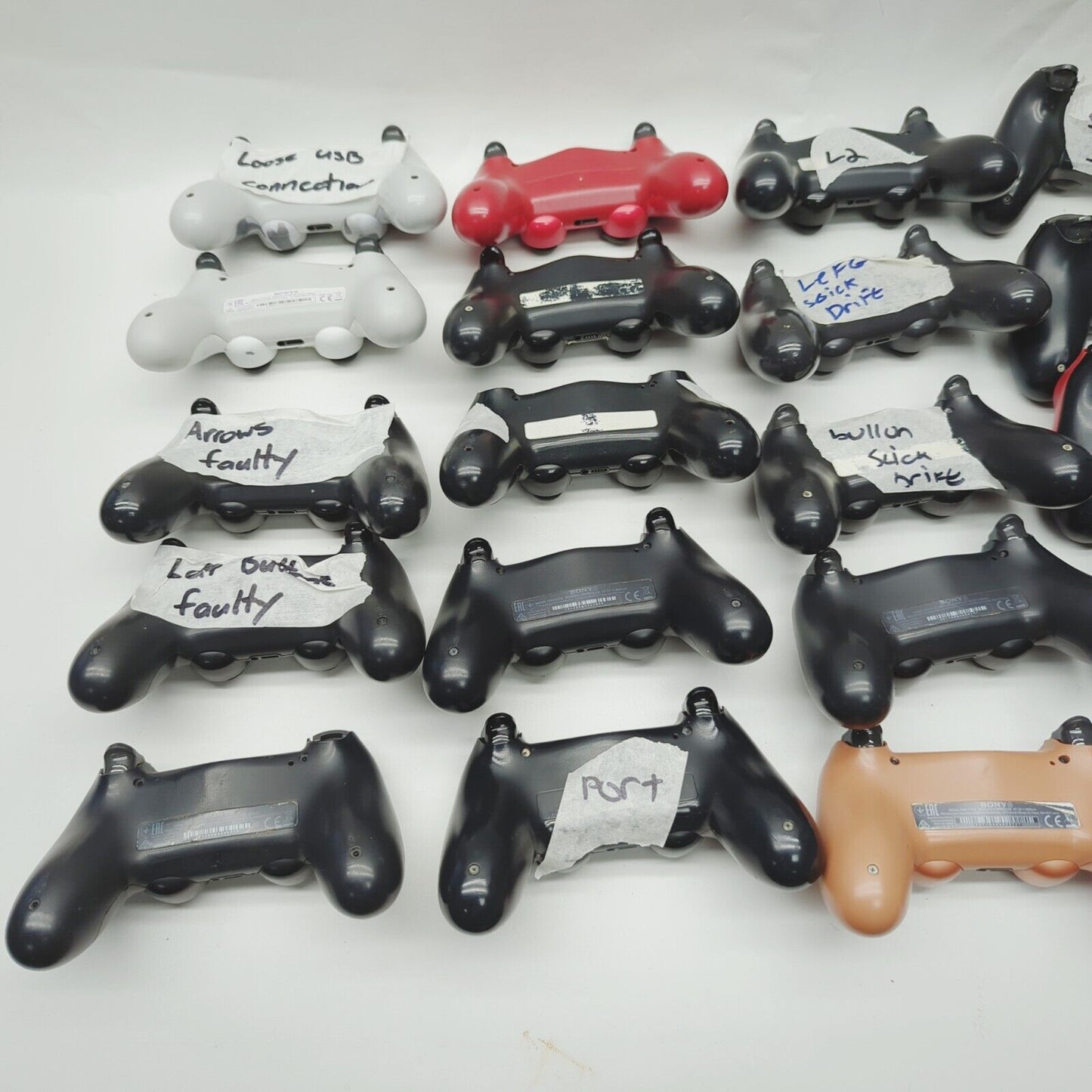 Faulty 29x Genuine PlayStation 4 PS4 controllers Bundle Joblot Black pink Blue