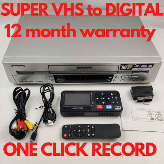 SUPER VHS Video Player  Recorder Kit Copy VHS & DVD To Flash Drive, NO PC NEEDED