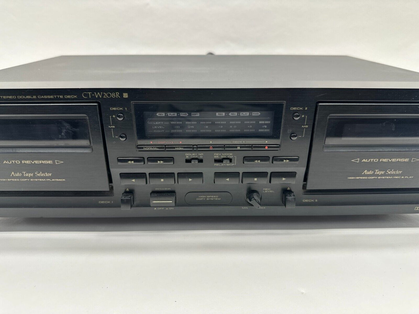 Pioneer CT-W208R Stereo Double Cassette Deck, Black