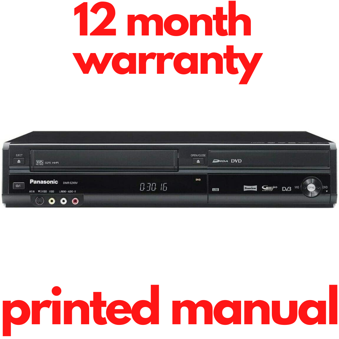 Panasonic DMR-EZ47 VHS VCR DVD Recorder Combination Copy Video to DVD 1080P DVB